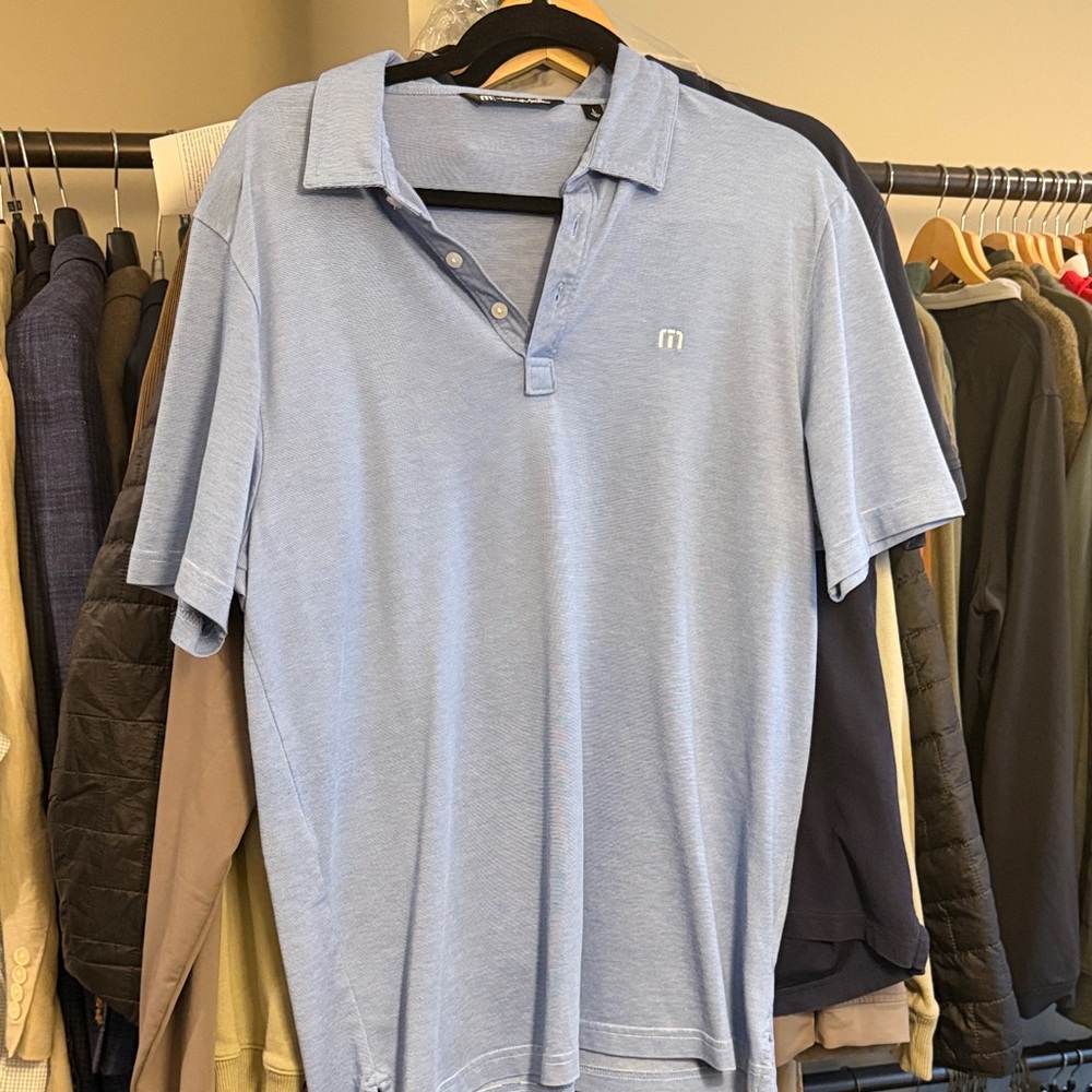 TravisMathew Light Blue Men's Polo Shirt